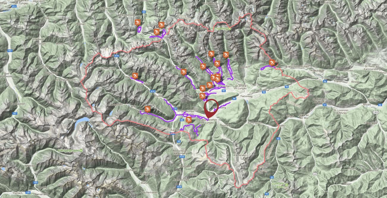 Langlaufkarte Lungau